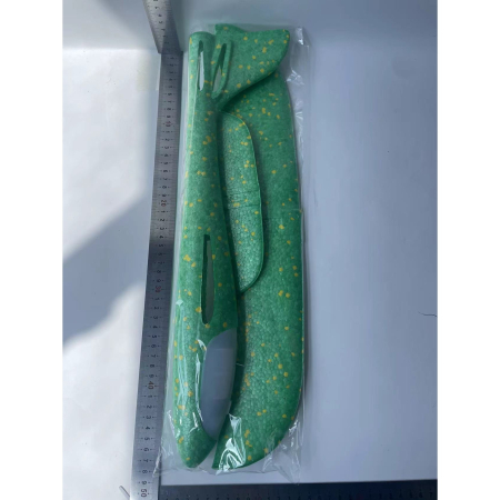 Avion planor din polistiren in punga , lungime 47 cm , cu lumina pe varf, Verde ,  [3]