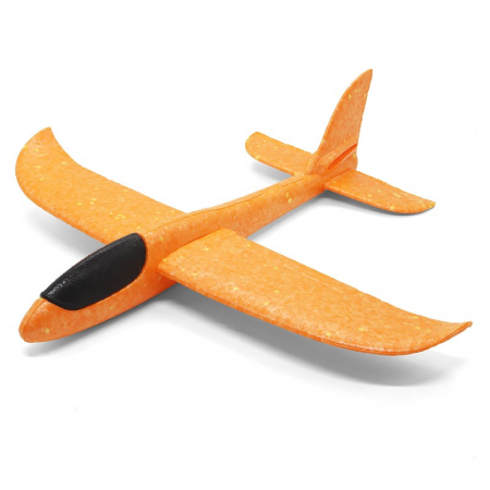 Avion Planor, in punga, , din Polistiren, Lungime 47 cm, Portocaliu [4]