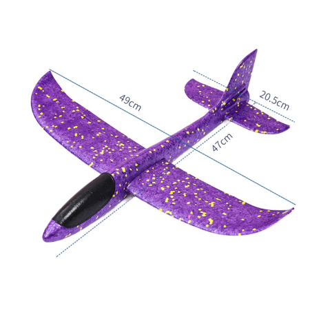 Avion Planor, , Simplu, din Poliester, 48 cm, Violet [2]