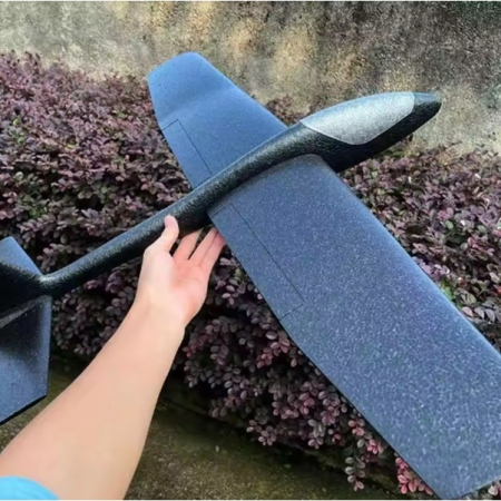 Avion Zburator, , Tip Planor, 83 cm Lungime, +3 Ani, din Polistiren, Aruncare 10 - 30 m, Negru [5]