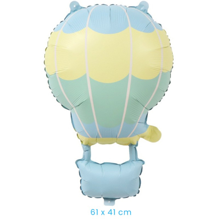Balon din Folie Metalizata, , Figurina Animata, Model Balon cu Aer Cald, 61 x 41 cm, Ambalaj Individual, Pai Inclus, Umflare cu Aer sau Heliu, Multicolor [1]