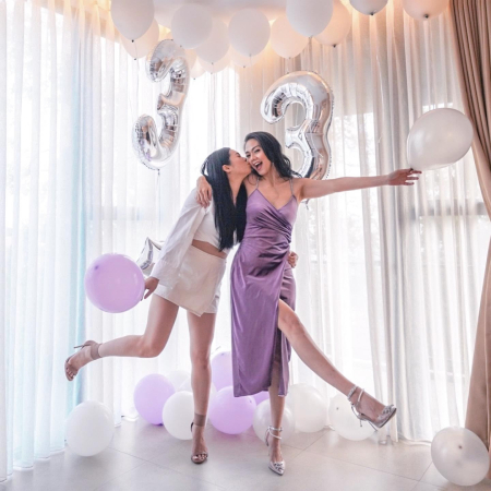 Balon din Folie Metalizata, , Figurina Cifra, Tema Aniversare 80 cm, Ambalaj Individual, Pai inclus, Umflare cu Aer sau Heliu, Argintiu, Cifra 3 [8]