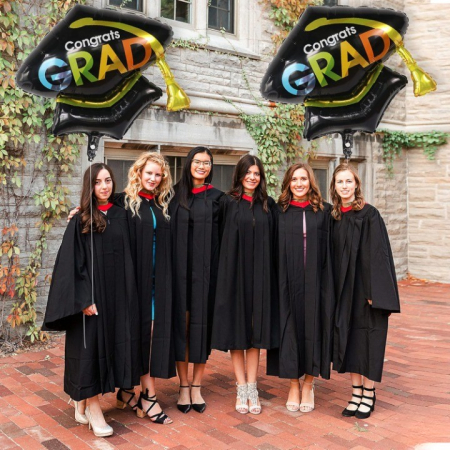 Balon din Folie Metalizata, , Figurina, Model Toca Congrats Grad, Tematica Absolvire,  66x66 cm, Ambalaj Individual, Pai Inclus, Umflare cu Aer sau Heliu, Negru [2]