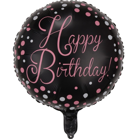 ✨TOATE PRODUSELE✨ - Balon din Folie Metalizata, , Figurine, Model 2, Happy Birthday, Tematica Aniversare, 45 cm, Ambalaj Individual, Pai Inclus, Umflare cu Aer sau Heliu, Multicolor