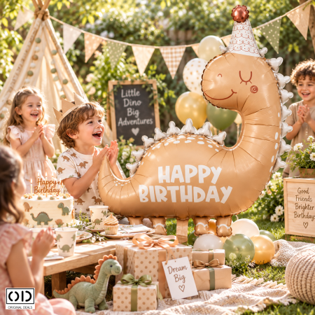 Balon Dinozaur Happy Birthday din folie metalizata ORIGINAL DEALS