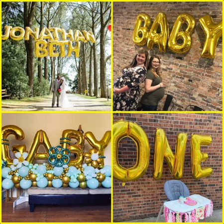 Balon Folie Metalizata Litera A, , 80 cm, Umflati cu Heliu sau Aer, Ambalaj Individual, Pai inclus, Auriu [13]