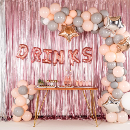 Balon Folie Metalizata Litera I, , 40 cm, Umflati cu Heliu sau Aer, Ambalaj Individual, Pai inclus, Rose Gold [2]