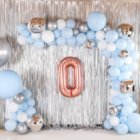 Balon Folie Metalizata Litera O, , 100 cm, Umflati cu Heliu sau Aer, Ambalaj Individual, Pai inclus, Rose Gold [5]