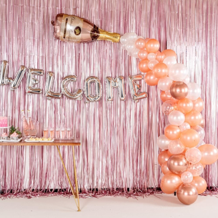 Balon Folie Metalizata Litera W, , 80 cm, Umflati cu Heliu sau Aer, Ambalaj Individual, Pai inclus, Argintiu [1]