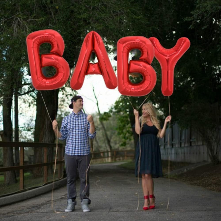 Balon Folie Metalizata Litera Y, , 40 cm, Umflati cu Heliu sau Aer, Ambalaj Individual, Pai inclus, Rosu [3]