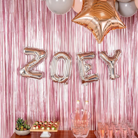 Balon Folie Metalizata Litera Z, , 80 cm, Umflati cu Heliu sau Aer, Ambalaj Individual, Pai inclus, Argintiu [4]