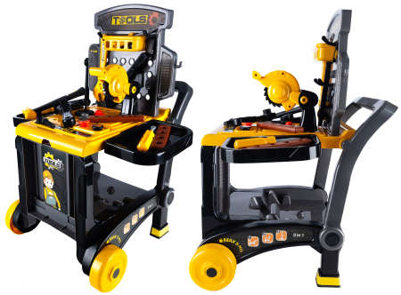 Banc de lucru portbail pentru copii, cu scule si unelte pentru mecanic, 3 in 1 [13]