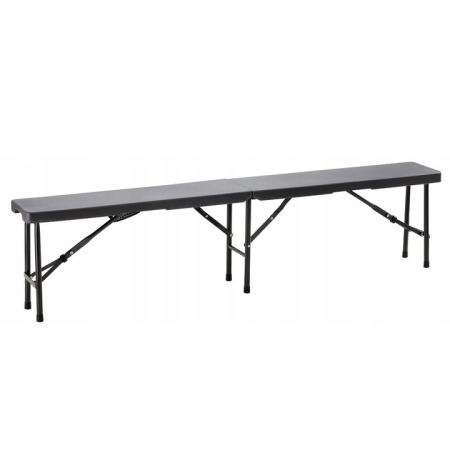 Banci de gradina - Banca pliabila pentru gradina sau catering, HDPDE, 180x25x43cm, negru