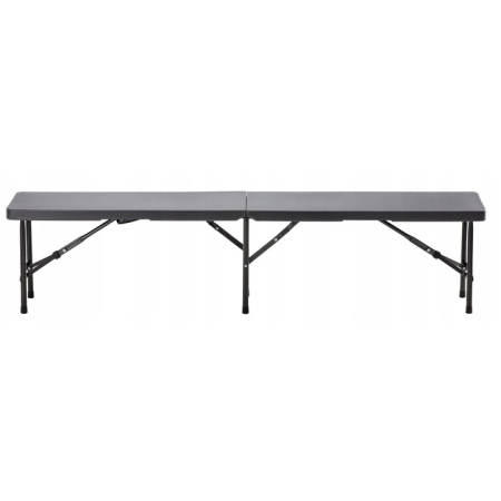 Banca pliabila pentru gradina sau catering, HDPDE, 180x25x43cm, negru [3]