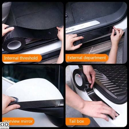 banda carbon auto folie carbon banda adeziva din fibra de carbon banda protectie pentru prag Banda adeziva carbon dedeman Banda carbon auto Autocolant carbon Folie carbon auto Folie Carbon [3]