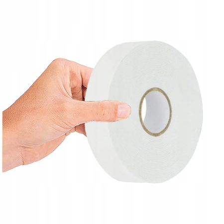 Banda Dubla Adeziva, , Vascozitate Ridicata, din Spuma, 3 mm Grosime, 2 cm Latime, 10 m Lunigme, Alb [1]