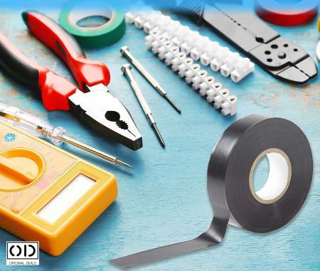 Banda Izolatoare pentru Cabluri Electrice, Adeziva si Impermeabila, Negru, Dimensiune 13.7 m * 16 mm * 1 cm, Set 10 Bucati, ORIGINAL DEALS [2]