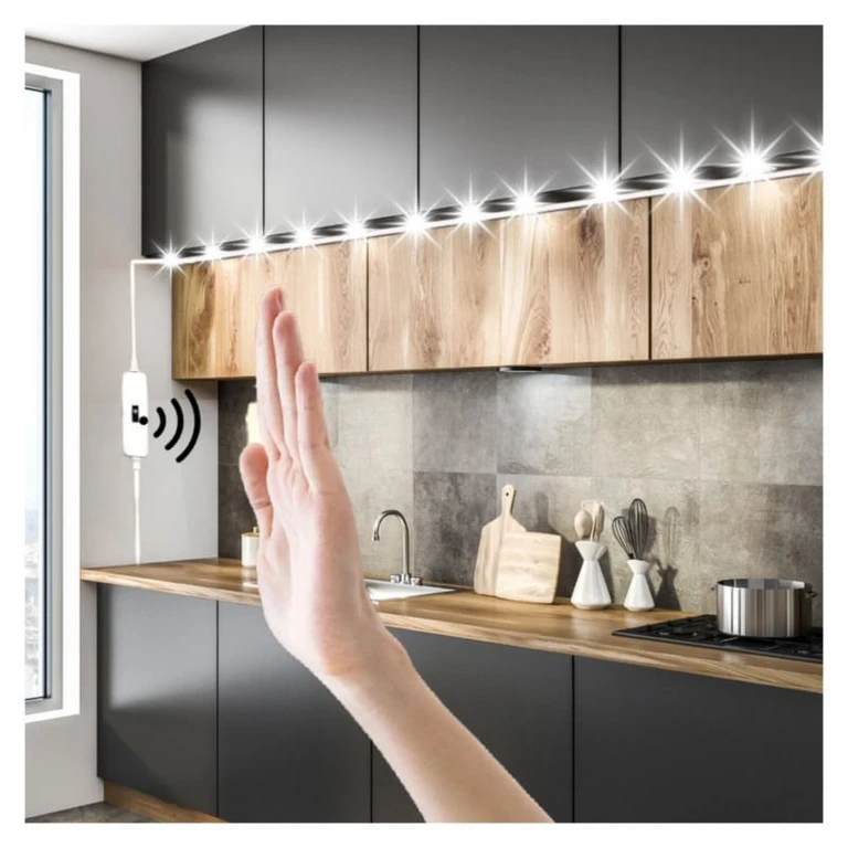 Bandă LED pentru Mobilă de Bucătărie cu Senzor, Intensitate Reglabilă, 5m, USB