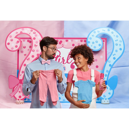 Banner pentru Petrecere, , Model Girl or Boy, Tematica Gender Reveal, 150 x 100 cm, Albastru Roz [8]