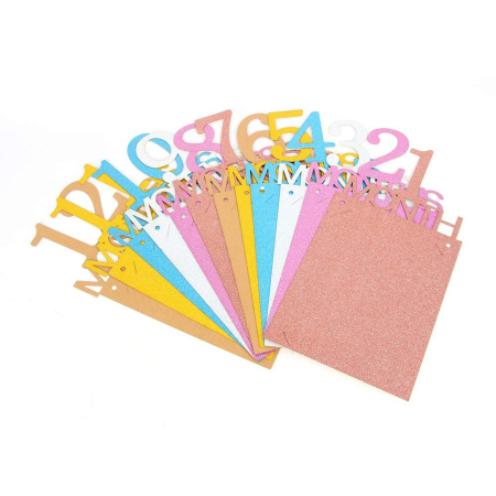 Banner pentru Poze, , 15.2x10.2 cm, Tema Prima Aniversare, Model Primele 12 Luni, Rola Ata Inclusa, Multicolor [1]