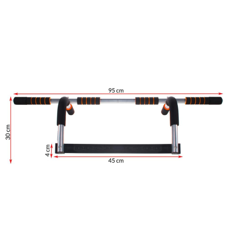 Bara de tractiuni, multifunctionala, pentru perete, cu manere antiderapante, 100kg [14]