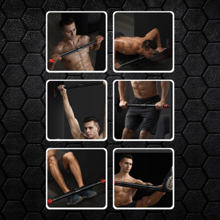 Bara tractiuni telescopica pentru usa, din otel cu capete cauciuc, lungime 71-105 cm [4]