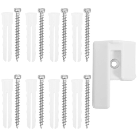 Bariera de protectie pentru copii, 318x75 cm, alba – 5 panouri, poarta cu blocare, montaj pe perete [14]