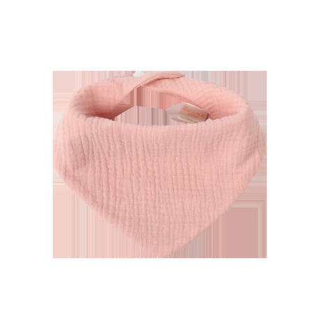 Baveta Triunghiulara, , din Bumbac, pentru Copii 0-12 Luni, 33x32 cm, Rezistenta la Apa, Roz [4]