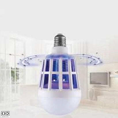 Bec LED Puternic cu Lumina Albastra si Electrosoc Impotriva Tantarilor