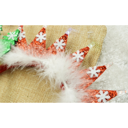 Bentita/cerc de Craciun, culoare rosie, marime standard,  [4]