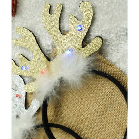 Bentita/cerc ren de Craciun, culoare negru cu auriu, marime standard,  [3]