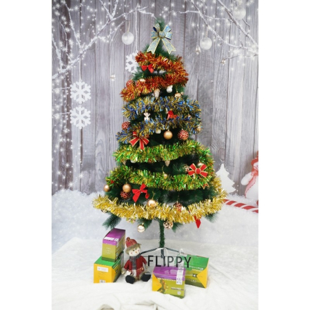 Beteala Craciun, , argintiu, marimea: 2 m x 11 cm material:folie PVC, interior/exterior [10]