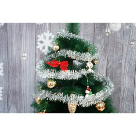 Beteala Craciun, , argintiu, marimea: 2 m x 5 cm material:folie PVC, interior/exterior [7]