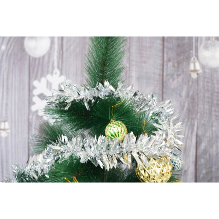 Beteala Craciun, , argintiu, marimea: 2 m x 6.5 cm material:folie PVC, interior/exterior [4]