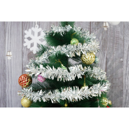 Beteala Craciun, , argintiu, marimea: 2 m x 6.5 cm material:folie PVC, interior/exterior [6]