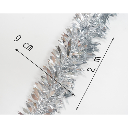 Beteala Craciun, , argintiu, marimea: 2 m x 6.5 cm material:folie PVC, interior/exterior [10]