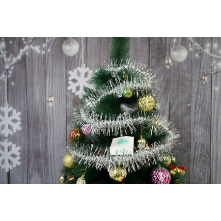 Beteala Craciun, , argintiu, marimea: 2 m x 8 cm material:folie PVC, interior/exterior [6]