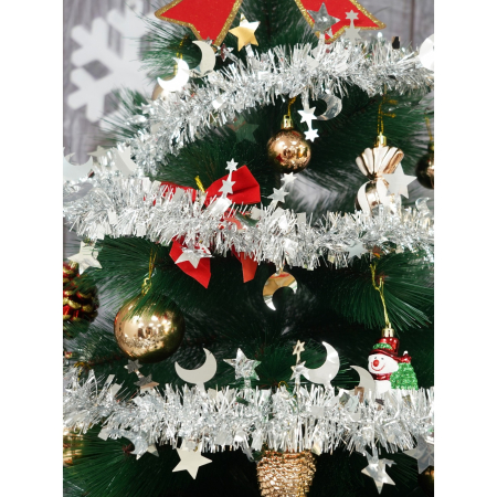 Beteala Craciun, , argintiu, marimea: 2 m x 9 cm x 5 cm material:folie PVC, interior/exterior [4]