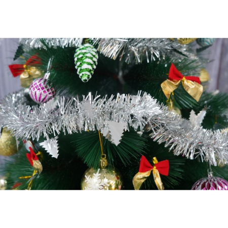 Beteala Craciun, , argintiu, marimea: 2 m x 9 cm x 5 cm material:folie PVC, interior/exterior [8]