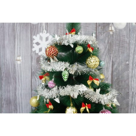 Beteala Craciun, , argintiu, marimea: 2 m x 9 cm x 5 cm material:folie PVC, interior/exterior [7]