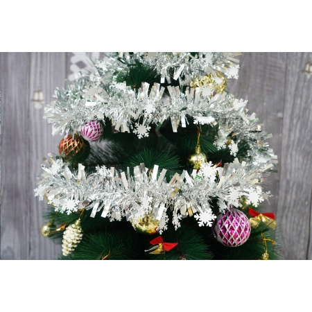 Beteala Craciun, , argintiu, marimea: 2 m x 9 cm x 9 cm material:folie PVC, interior/exterior [7]