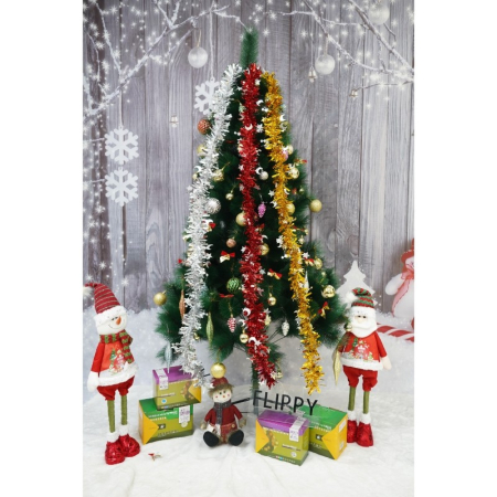 Beteala Craciun, , argintiu, marimea: 2 m x 9 cm x 9 cm material:folie PVC, interior/exterior [10]