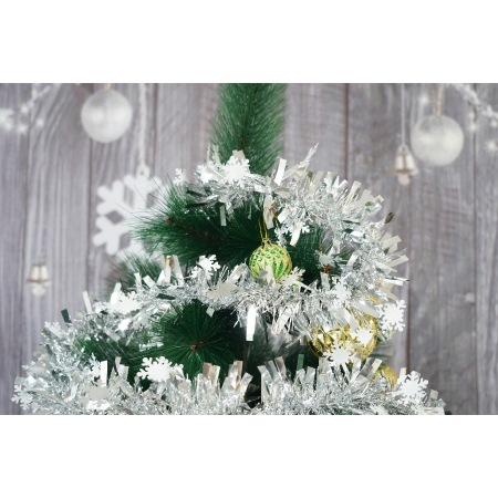 Beteala Craciun, , argintiu, marimea: 2 m x 9 cm x 9 cm material:folie PVC, interior/exterior [9]