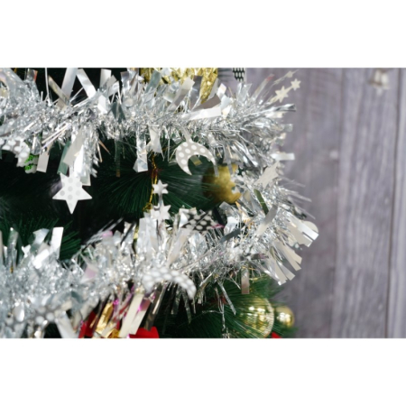 Beteala Craciun, , argintiu, marimea: 2 m x 9 cm x 9 cm material:folie PVC, interior/exterior [6]