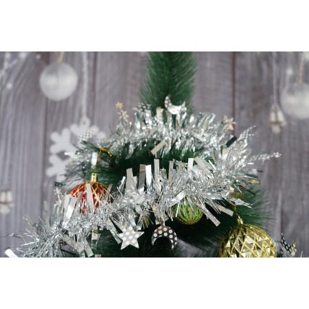 Beteala Craciun, , argintiu, marimea: 2 m x 9 cm x 9 cm material:folie PVC, interior/exterior [4]