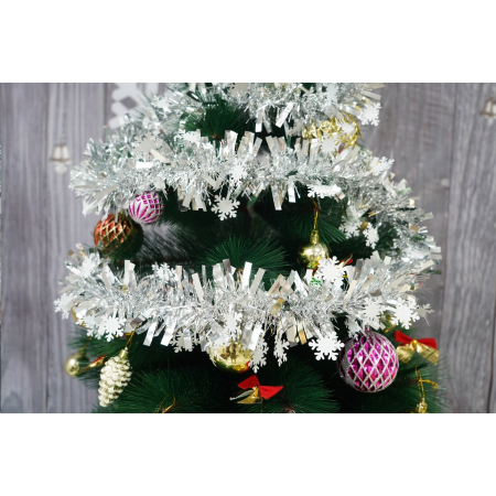 Beteala Craciun, , argintiu, marimea: 2 m x 9 cm x 9 cm material:folie PVC, interior/exterior [2]