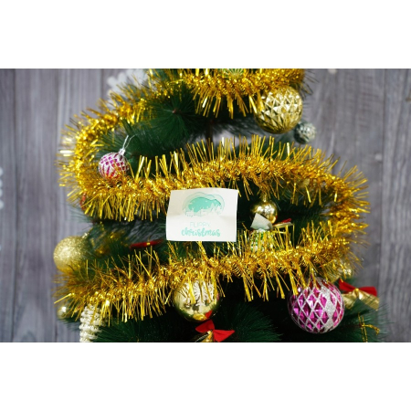 Beteala Craciun, , aur, marimea: 2 m x 8 cm material:folie PVC, interior/exterior [8]