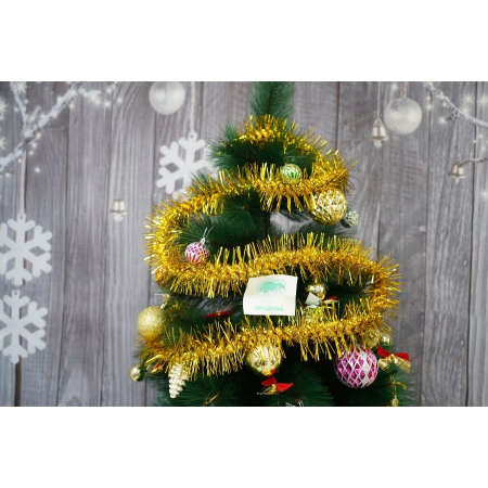 Beteala Craciun, , aur, marimea: 2 m x 8 cm material:folie PVC, interior/exterior [6]