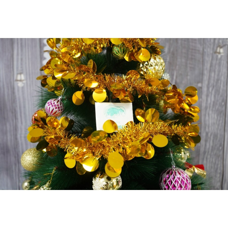 Beteala Craciun, , auriu, marimea: 2 m x 11 cm material:folie PVC, interior/exterior [7]