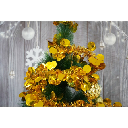 Beteala Craciun, , auriu, marimea: 2 m x 11 cm material:folie PVC, interior/exterior [8]